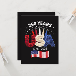 Invitación Bandera Americana 250 Aniversario de EE. UU. 250 A