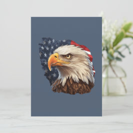 Invitación Bandera americana águila calva