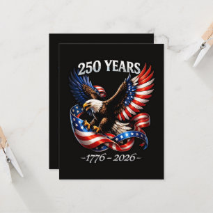 Invitación Bandera Americana del Águila del Aniversario de 25