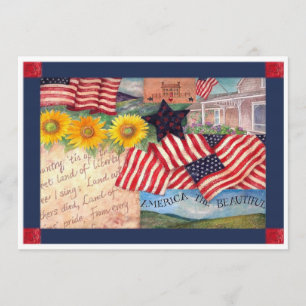 INVITACIÓN BANDERA AMERICANA PATRIÓTICA