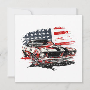 Invitación Bandera Americana Patriótica 