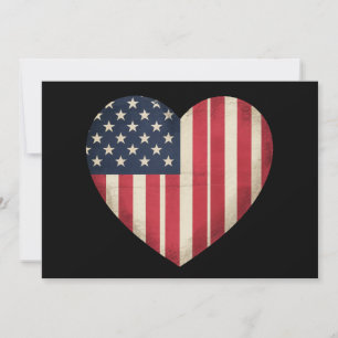 Invitación Bandera Americana Patriótica del 4 de Julio USA Es