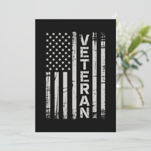 Invitación Bandera Americana Patriótica Veterano del Ejército