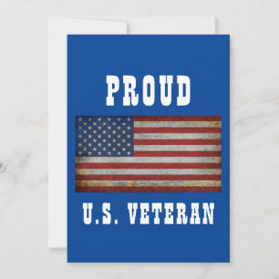 INVITACIÓN BANDERA AMERICANA VINTAGE PERSONALIZADA  