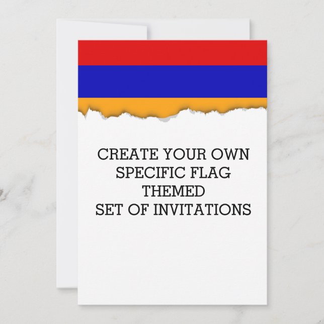 Invitación Bandera armenia (Anverso)