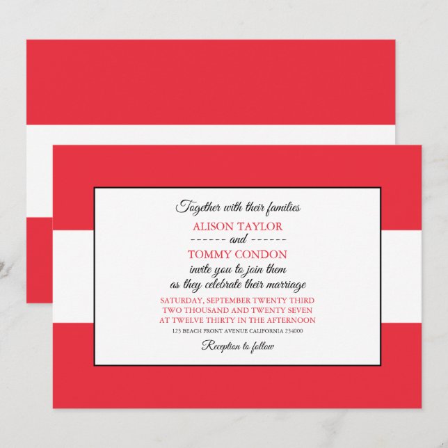 Invitación Bandera austriaca, bandera de Austria Boda (Anverso / Reverso)