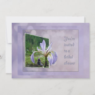 Invitación Bandera azul - Iris salvaje