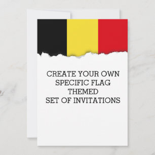 Invitación Bandera belga