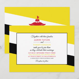 Invitación Bandera bruneana, bandera de Brunei Boda