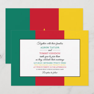 Invitación Bandera camerunesa, bandera de Camerún Boda