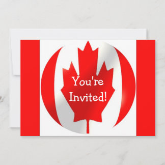 Invitación Bandera Canadiense Cualquier Ocasión