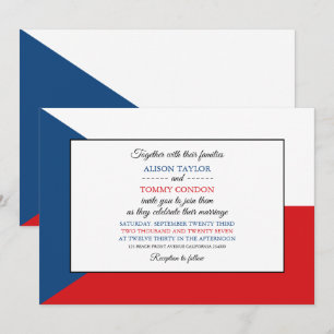 Invitación Bandera checa, Bandera de la República Checa Boda