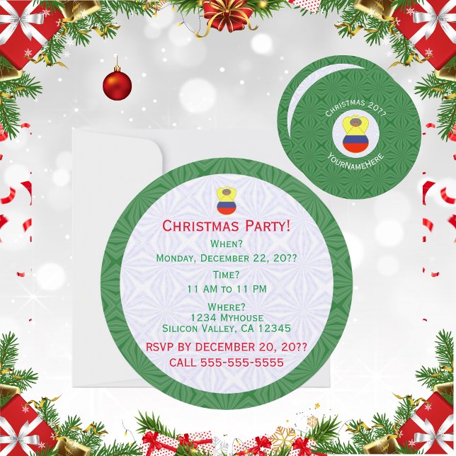 Invitación Bandera colombiana Abuela Angel Navidades personal (Subido por el creador)