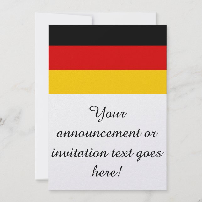 Invitación Bandera de Alemania (Anverso)
