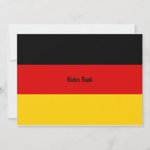 Invitación Bandera de Alemania Personalizada Schwarz Rot Gold