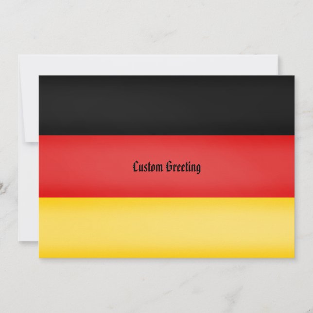 Invitación Bandera de Alemania Schwarz Rot Gold Personalizada (Anverso)