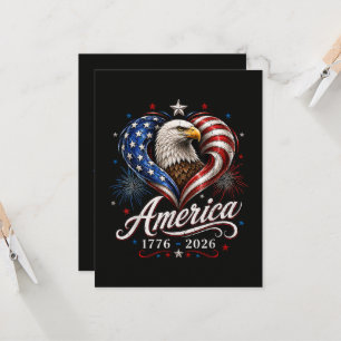 Invitación Bandera de América Águila 250 Aniversario 250 Años