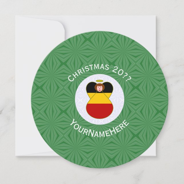 Invitación Bandera de Ángel Alemán Navidad Personalizada  (Anverso)