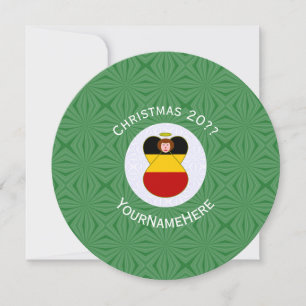 Invitación Bandera de Ángel Alemán Navidad Personalizada 