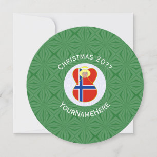 Invitación Bandera de ángel noruego Navidad Personalizar Redo