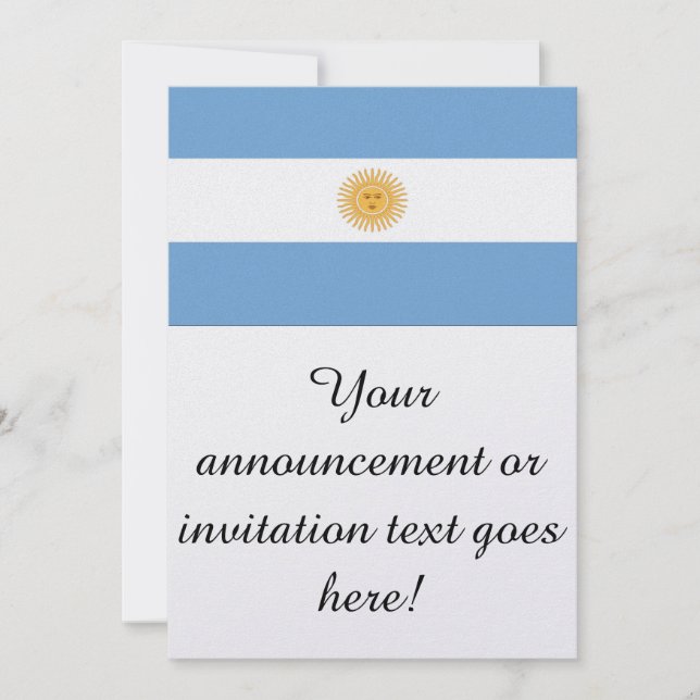 Invitación Bandera de Argentina (Anverso)