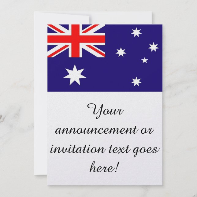 Invitación Bandera de Australia (Anverso)