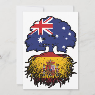 Invitación Bandera de Australia Australiana Española de Españ