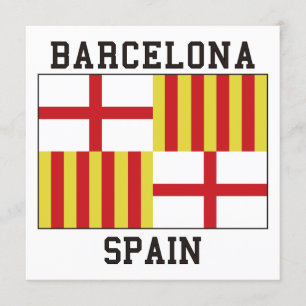 Invitación Bandera de Barcelona, España