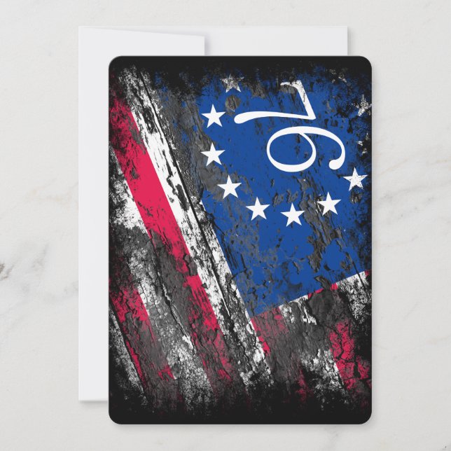 Invitación Bandera de Betsy Ross 1776 Patriótica 4 de julio (Anverso)