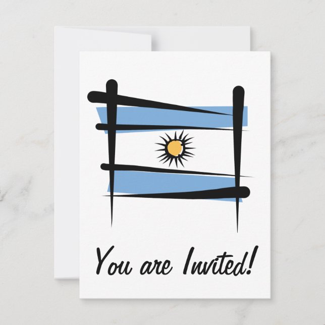 Invitación Bandera de Bruselas de Argentina (Anverso)
