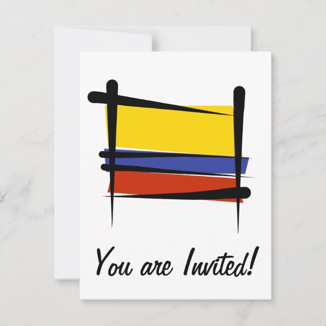Invitación Bandera de Bruselas de Colombia (Anverso)