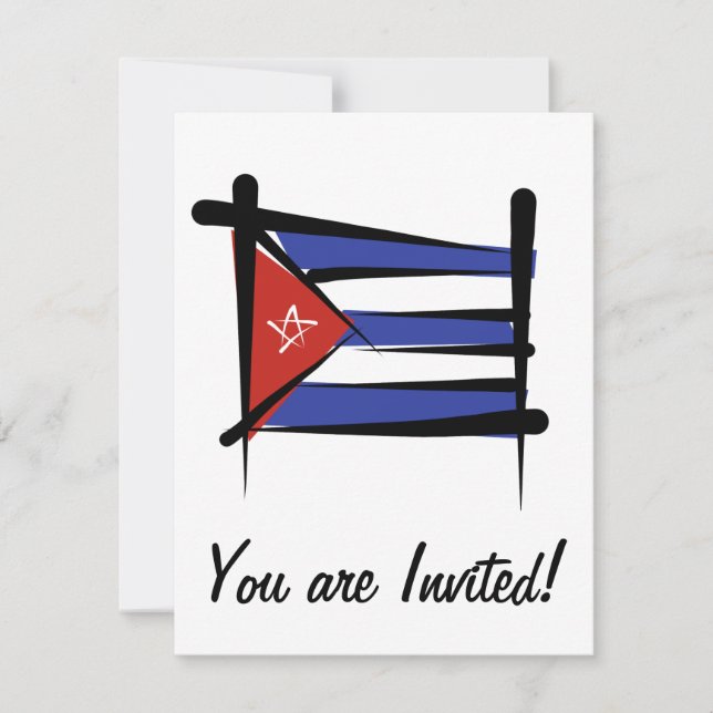 Invitación Bandera de Bruselas de Cuba (Anverso)