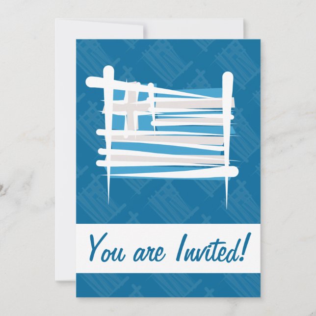 Invitación Bandera de Bruselas de Grecia (Anverso)