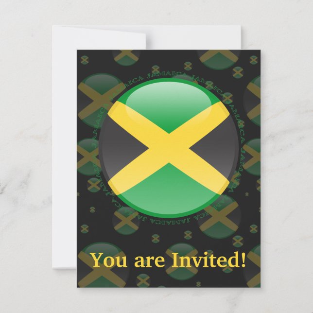 Invitación Bandera de burbuja de Jamaica (Anverso)