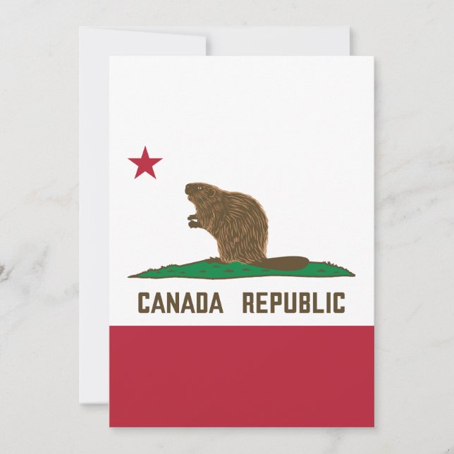 Invitación Bandera de California en Canadá (Anverso)