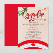 Bandera de Canadá y Boda de Florals