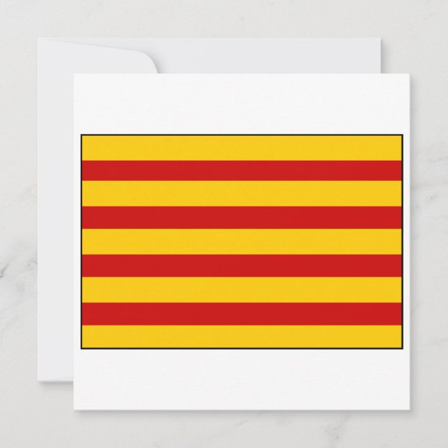Invitación Bandera de Cataluña España (Anverso)