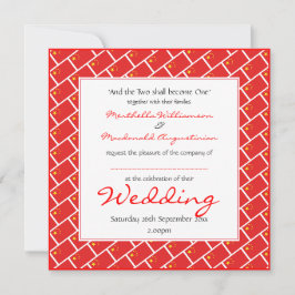 Invitación BANDERA DE CHINA Boda personalizada 婚礼 Celebración