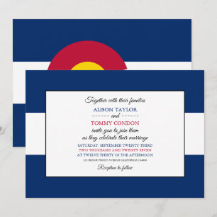 Invitación Bandera de Coloradán, Bandera del Boda de Colorado