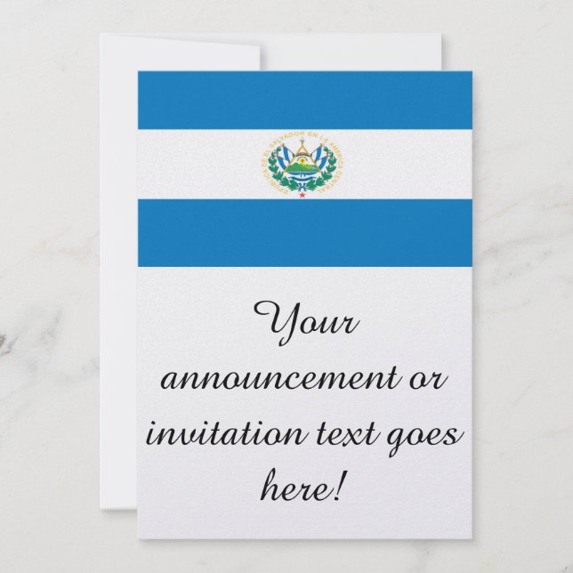 Invitación Bandera de El Salvador (Anverso)