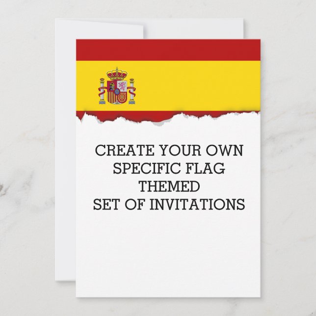 Invitación Bandera de España (Anverso)