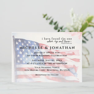 Invitación Bandera de Estados Unidos Patriótica Biblia cristi