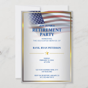 Invitación Bandera de Estados Unidos   Transparente   Marco d