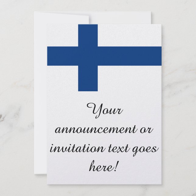 Invitación Bandera de Finlandia (Anverso)