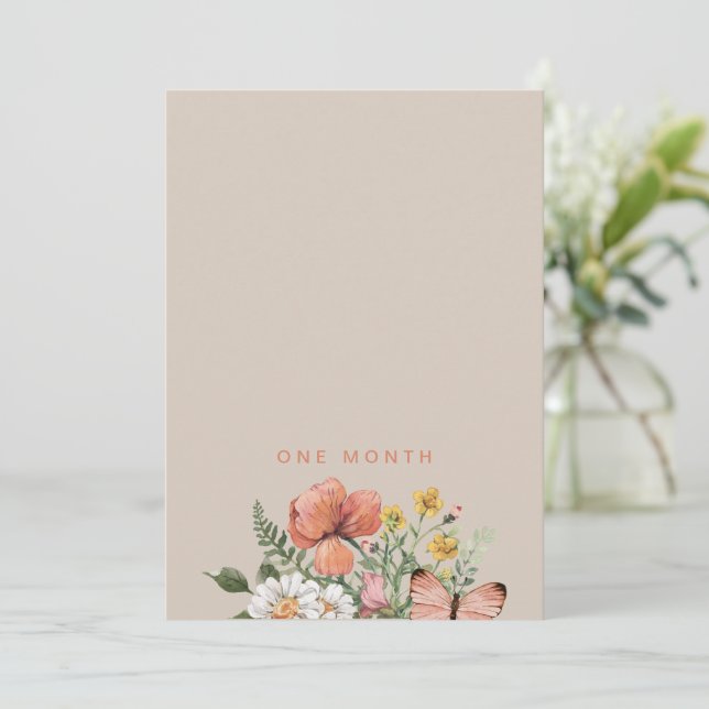 Invitación Bandera de Flor silvestre de primer año | Flor sil (Anverso de pie)