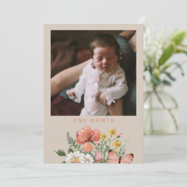 Invitación Bandera de Flor silvestre de primer año | Flor sil