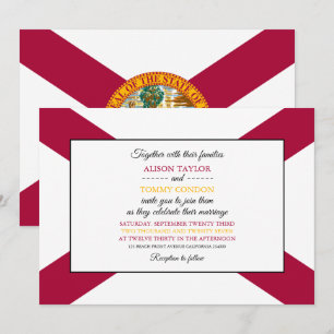 Invitación Bandera de Florida, Bandera del Boda de Florida