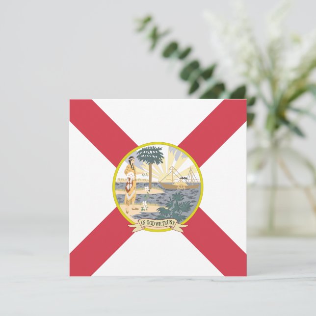Invitación Bandera de Florida: El estado del sol de los marfi (Anverso de pie)