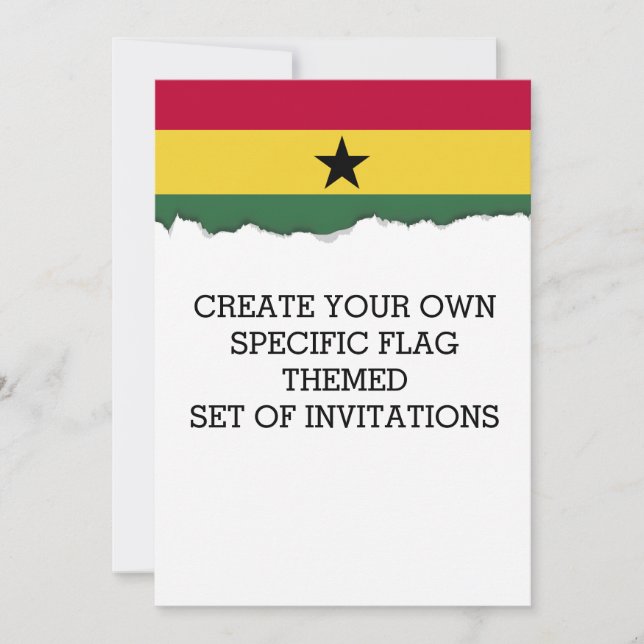 Invitación Bandera de Ghana (Anverso)