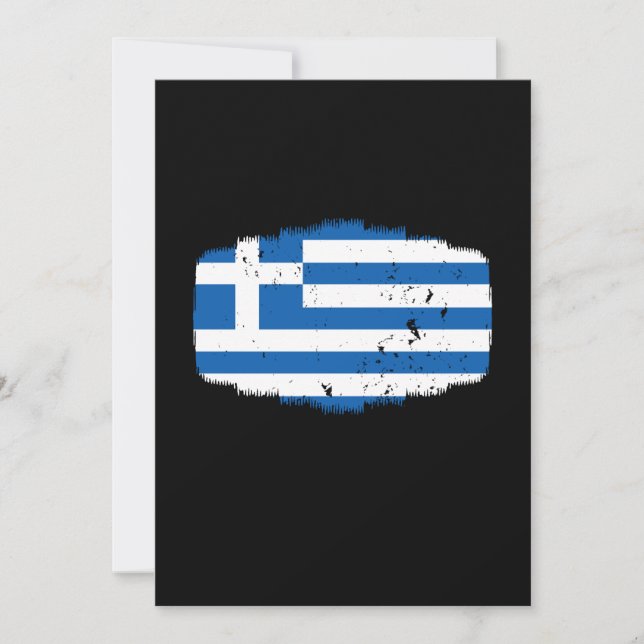 Invitación Bandera de Grecia (Anverso)